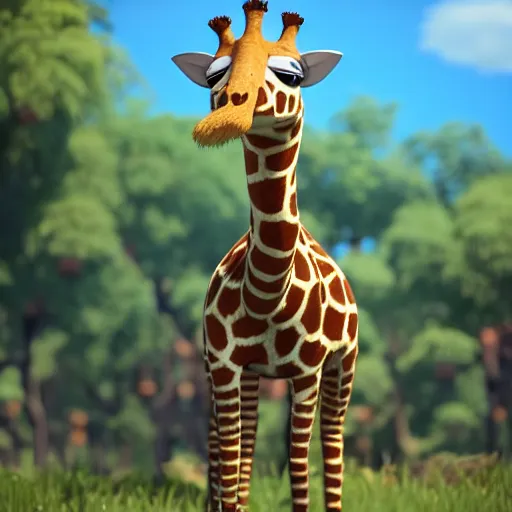 Image similar to morty from rick and morty dressed as a giraffe, highly detailed, octane render, 4 k, unreal engine