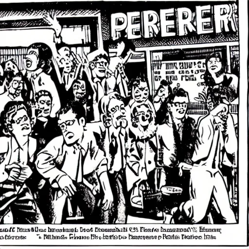 Image similar to robert crumb comic about pembroke pines flanagan high school students partying accurate eyes high detail