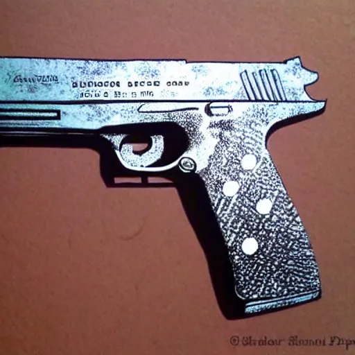 Prompt: chipotle themed gun drawing