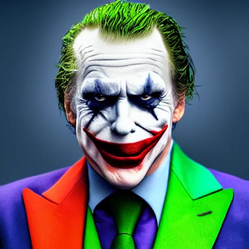 Prompt: donald trump as the Joker, 4k, highly detailed