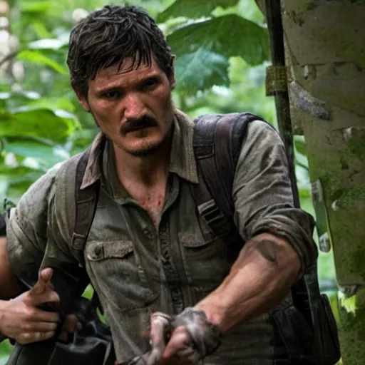 Pedro Pascal as Joel,still from The Last Of Us TV show, Stable Diffusion