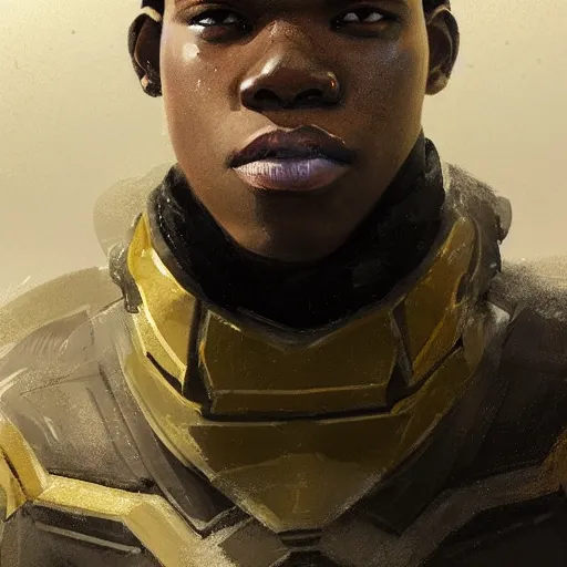 Image similar to portrait of a man by greg rutkowski, he looks like john boyega, star wars expanded universe, he is about 2 5 years old, wearing the tactical gear of the galactic alliance, digital painting, artstation, concept art, smooth, sharp foccus ilustration, artstation hq