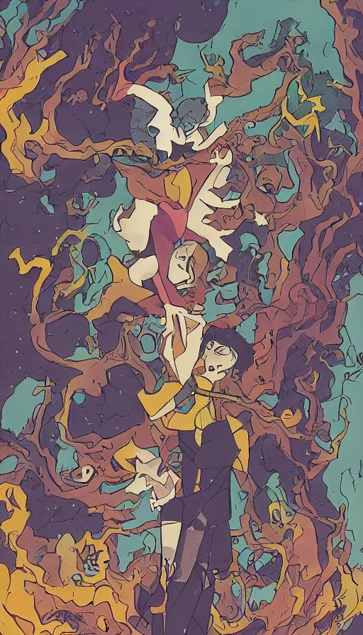 Image similar to life and death mixing together, by rebecca sugar