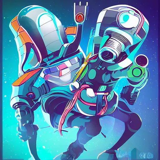 Image similar to artwork by vector illustration space rpg game