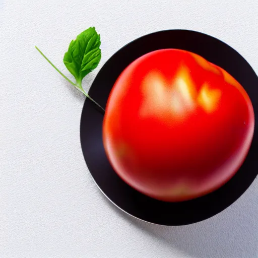 Image similar to a tomato on a white background, a computer rendering by bapu, shutterstock, precisionism, stockphoto, ray tracing, unreal engine 5