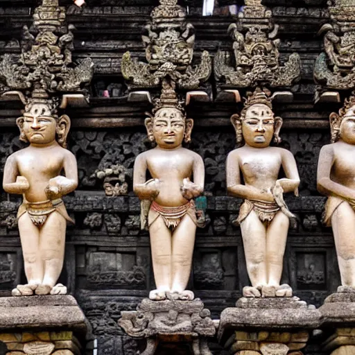 Image similar to bali temple, perfect faces