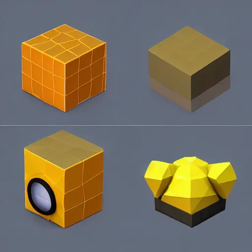 Prompt: Matte 3d low poly icon of Spongepog Squarechamp, lat lighting, isometric 3d render,