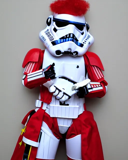 Image similar to clown girl imperial storm trooper