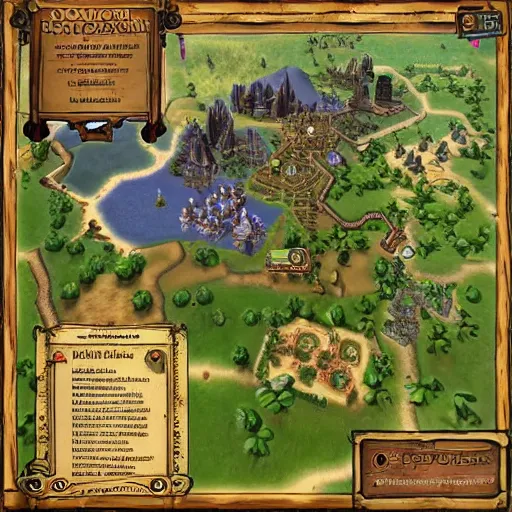 Image similar to dungeon map in the style of civilization vi