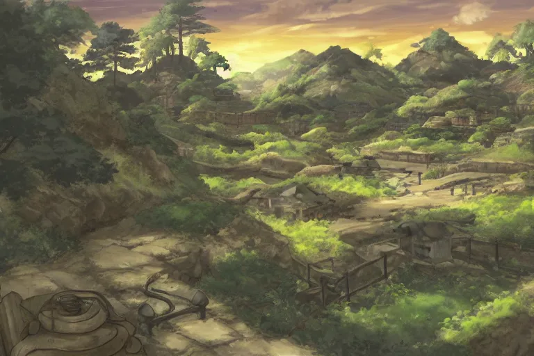 Image similar to mushoku tensei landscape art