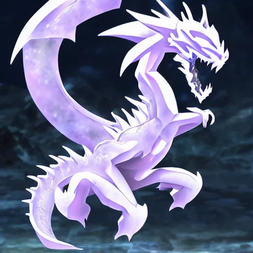 Prompt: crystalline dragon, anime style