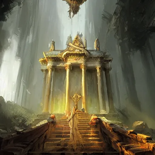 Image similar to an artist carving caryatids in the baroque era, magical, painters, hearthstone art style, epic fantasy style art by Craig Mullins, fantasy epic digital art, epic fantasy card game art by Greg Rutkowski