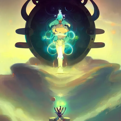 Prompt: zenyatta by pete mohrbacher and guweiz and josan gonzalez, graphic novel, artstation, deviantart, pinterest, 4 k uhd image