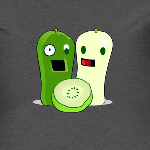Prompt: Mr Light defeats Mr Cucumber