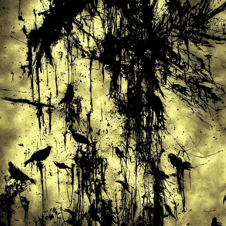 Image similar to birds by ben templesmith, dynamic lighting, cinematic, epic composition, masterpiece