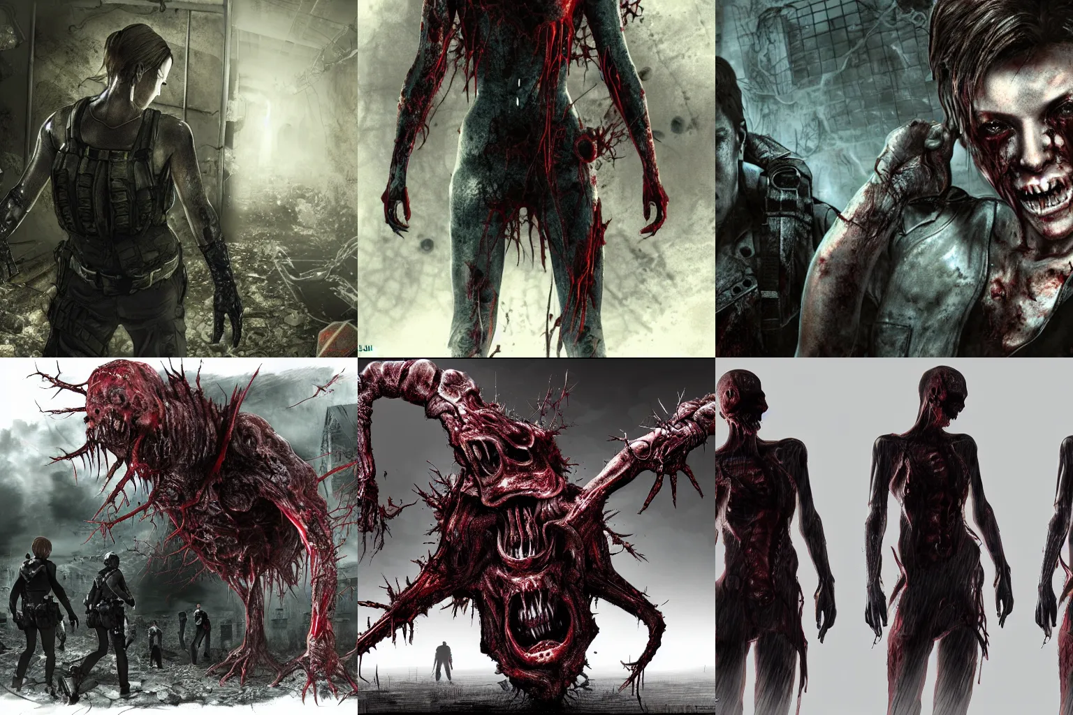 Image similar to Resident Evil virus concept art, highly detailed, horror, scary, terrifying, horrific, hd 4k