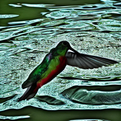 Image similar to seal melted leaf liquephotographs submerged hummingbird digitalart