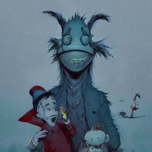 Prompt: you make my cold heart warm with a touch, horror, grunge, loony toons style, illustrated by Greg Rutkowski and dr seuss., Trending on artstation, artstationHD, artstationHQ, 4k, 8k
