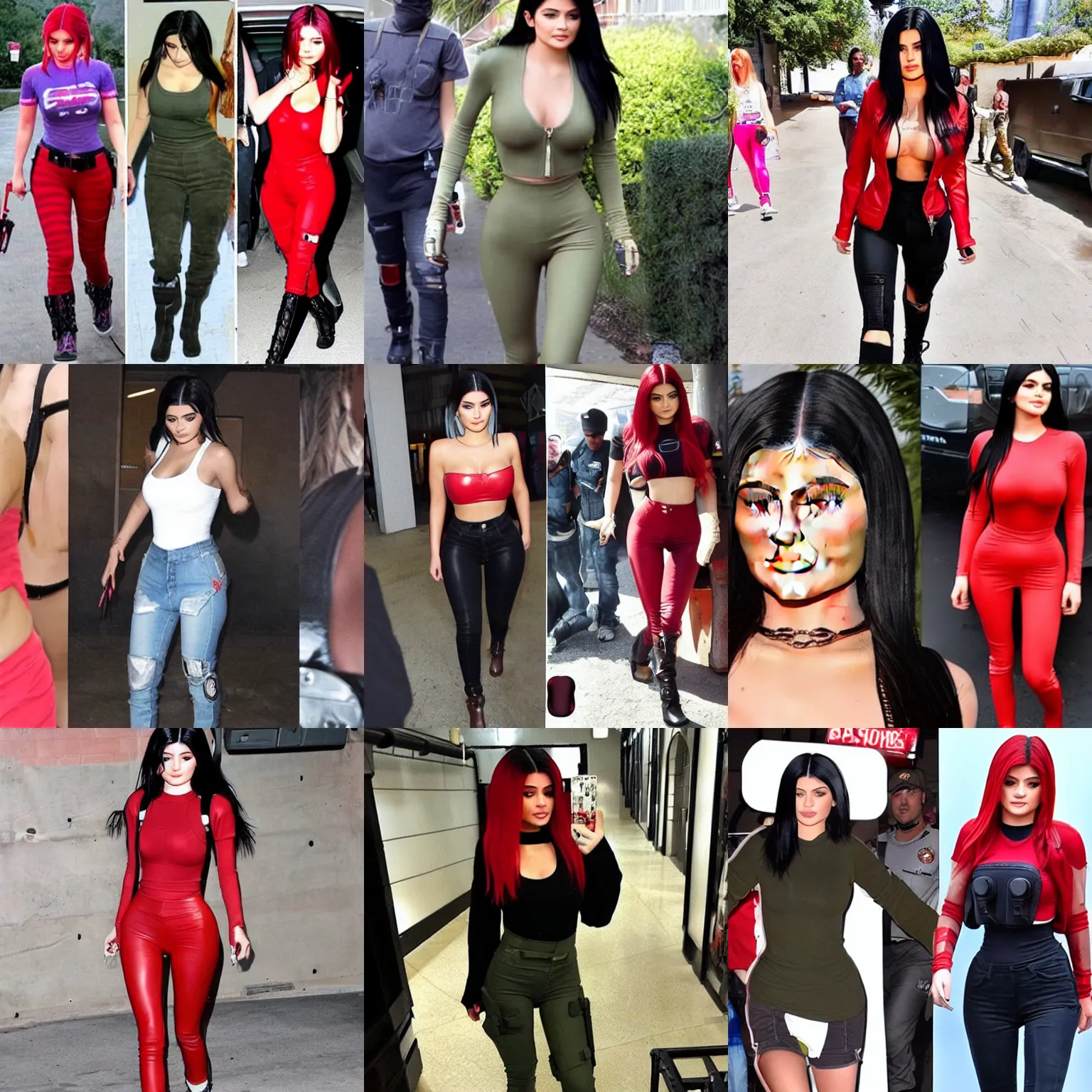 Prompt: Kylie Jenner dressed like Claire Redfield from Resident Evil