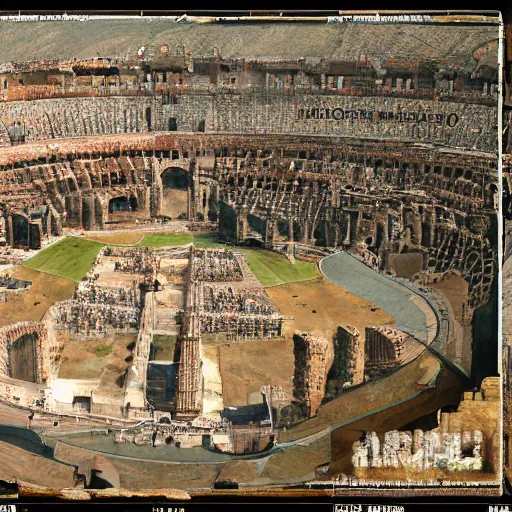 Image similar to the gladiator in the arena welcomes the emperor of rome, a view from the back of the gladiator to the colosseum, a detailed view of the stands, hyperdetailed, octane render, 8 k