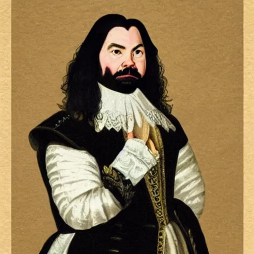Prompt: photorealistic portrait of Matt Berry as a 17th century nobleman.