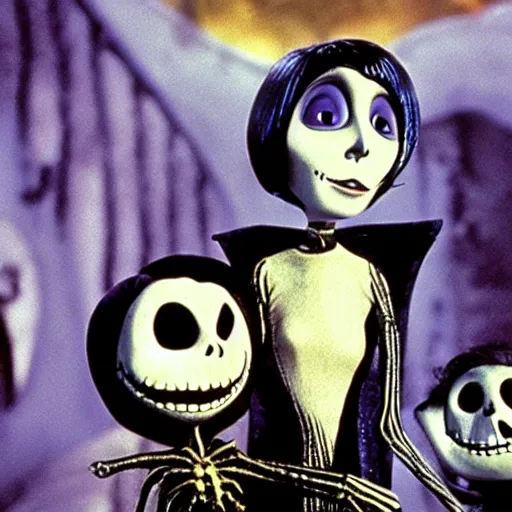 Image similar to Coraline in The Nightmare Before Christmas (1993) film, HD photo