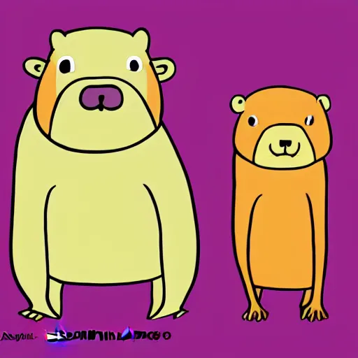 Image similar to capybara portrait by yuga labs and by J. G. Quintel, modern cartoon tv show