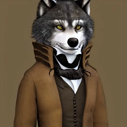 Prompt: An Anthropomorphic Wolf dressed in male victorian era clothing, artstation, award winning masterpiece, ultra detailed, furry art