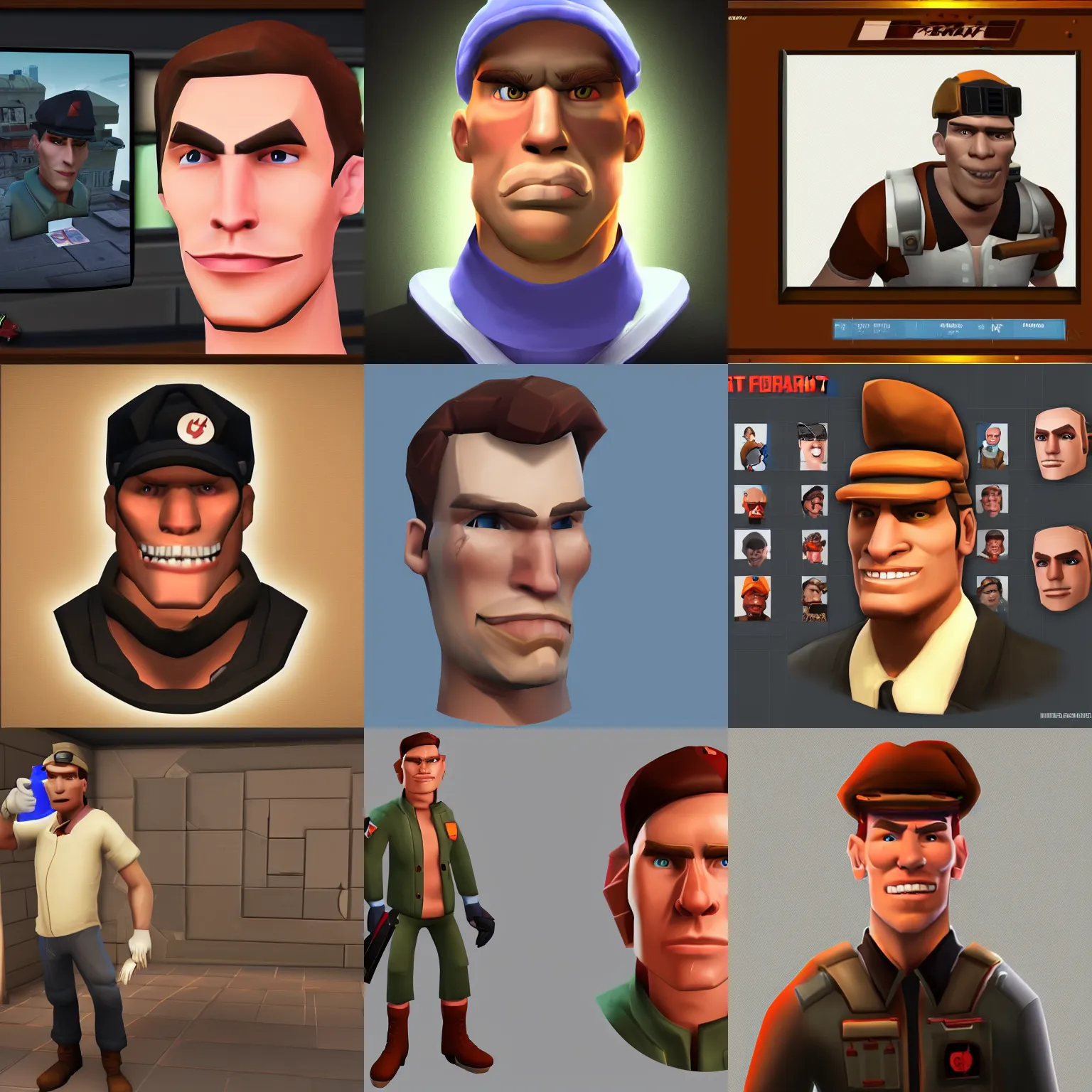 Prompt: portrait of jerma985 in team fortress 2, gaming, detailed, 4k