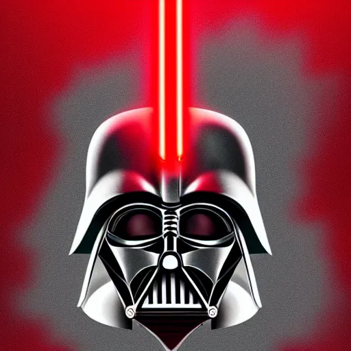 Image similar to darth vader's head coming out of a red mist, epic, trending on artstation, profile pic, centered, accurate anatomy, highly detailed, digital art,