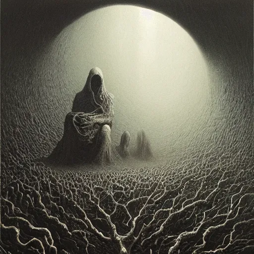 Prompt: vortex of bones by Beksinski