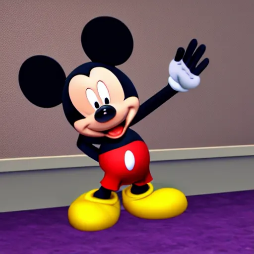 Prompt: mickey mouse rendered in unreal engine