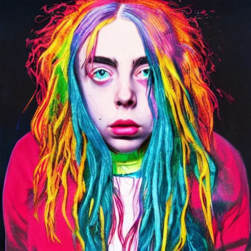 Prompt: billie eilish in the style of surrealism