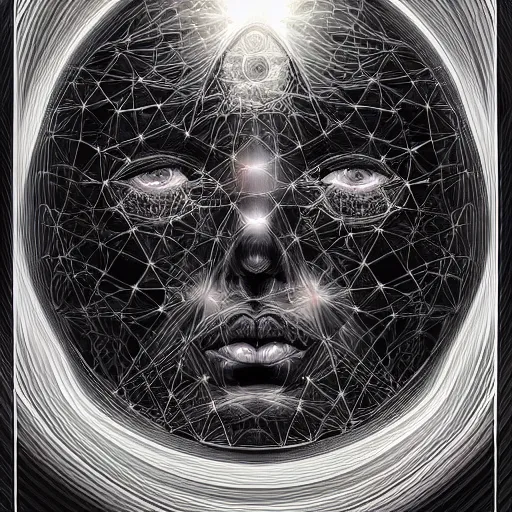 Image similar to beautiful portrait of intelligence of science, spatial space deformation in latent space, math art, astral plane, by artgerm and dan mumford and gustave dore