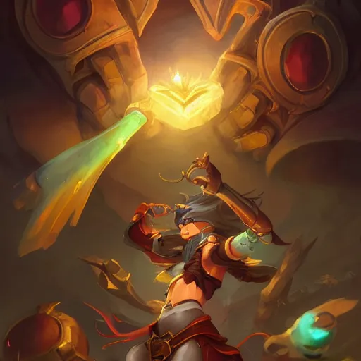 Image similar to heartstone magic loot stuff game icon fantasy art, 2d game art, official art, concept art , behance hd , concept art by Jesper Ejsing, by RHADS, Makoto Shinkai