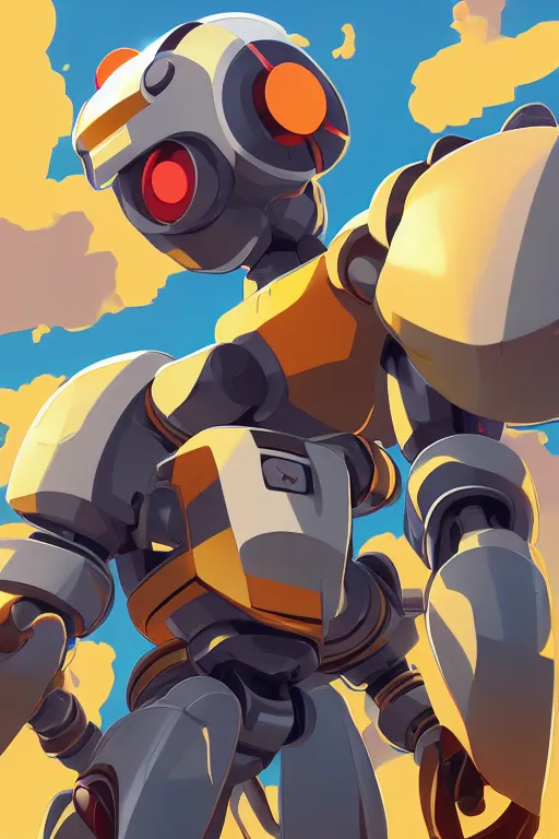 Image similar to metabots medabots medarotto medarot robot minimalist comics helmet mask neon cybereye, behance hd by jesper ejsing, by rhads, makoto shinkai and lois van baarle, ilya kuvshinov, rossdraws global illumination ray tracing hdr radiating a glowing aura