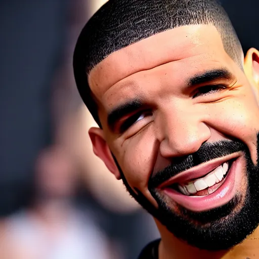 drake without eyebrows and teeth