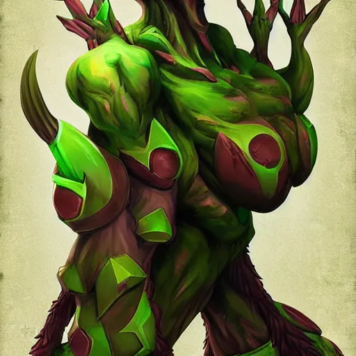 Prompt: treant protector from dota 2, digital art, in the style of Artgerm