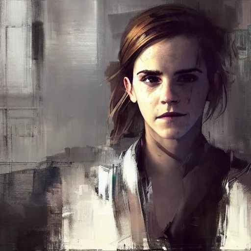 Prompt: emma watson as a jedi, jeremy mann painting