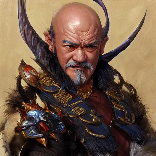 Image similar to Heihachi Mishima as a fantasy D&D character, portrait art by Donato Giancola and Bayard Wu, digital art, trending on artstation, 4k