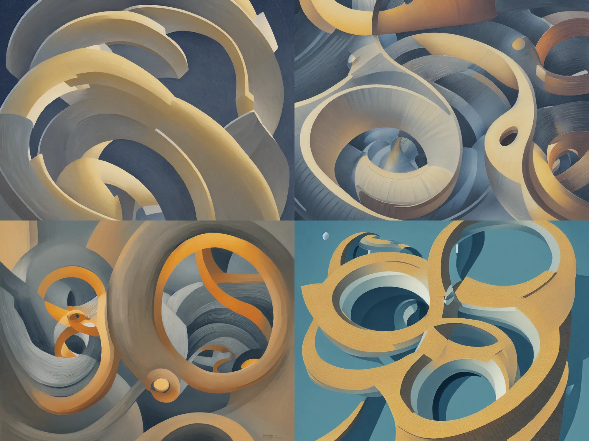 Image similar to a detailed gouache painting illustration of a torus, by Michiel Schrijver, ultra-hd, sharp focus, isometric