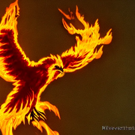 Image similar to phoenix in fire by Malevitsch