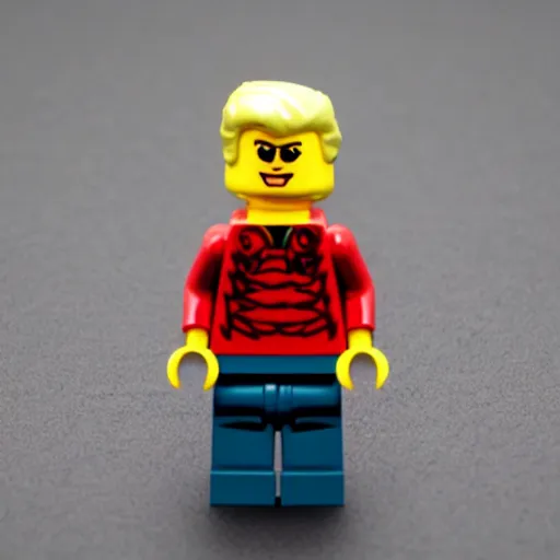Prompt: lego minifig of donald trump looking angry