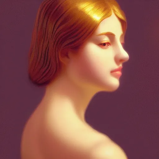 Image similar to !dream a beautiful girl's face made of ivory and gold filigree, film still by edward hopper, by Bosch, by klimt, art noveau, highly detailed, strong lights, liminal, eerie, Bright pastel colors, octane render, 8k,