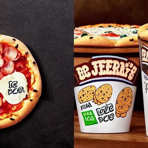 Image similar to ben and jerry's pizza flavoured ice cream