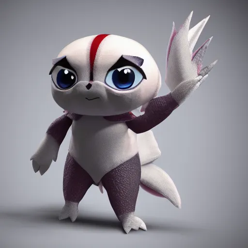 Prompt: cute fumo plush of a creature from an old tokusatsu film, chibi monster, vray