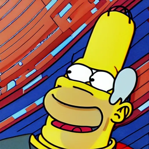 Image similar to homer simpson as a dragon ball character by akira toriyama, anime, manga, detailed