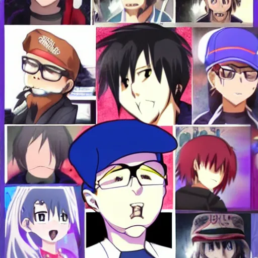 Image similar to nostalgia critic in the style of anime