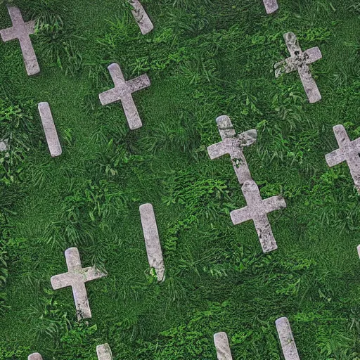 Image similar to an ariel photo of a landscape full of rolling hills made of graves hong kong cemetery photorealism