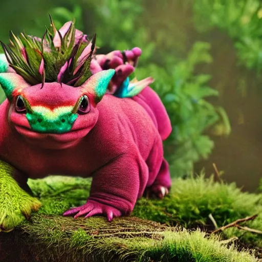 Image similar to national geographic professional photo of venusaur, award winning